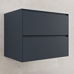 Style Line Тумба под раковину Лима 70 Plus подвесная эмаль графит матовая – фотография-5